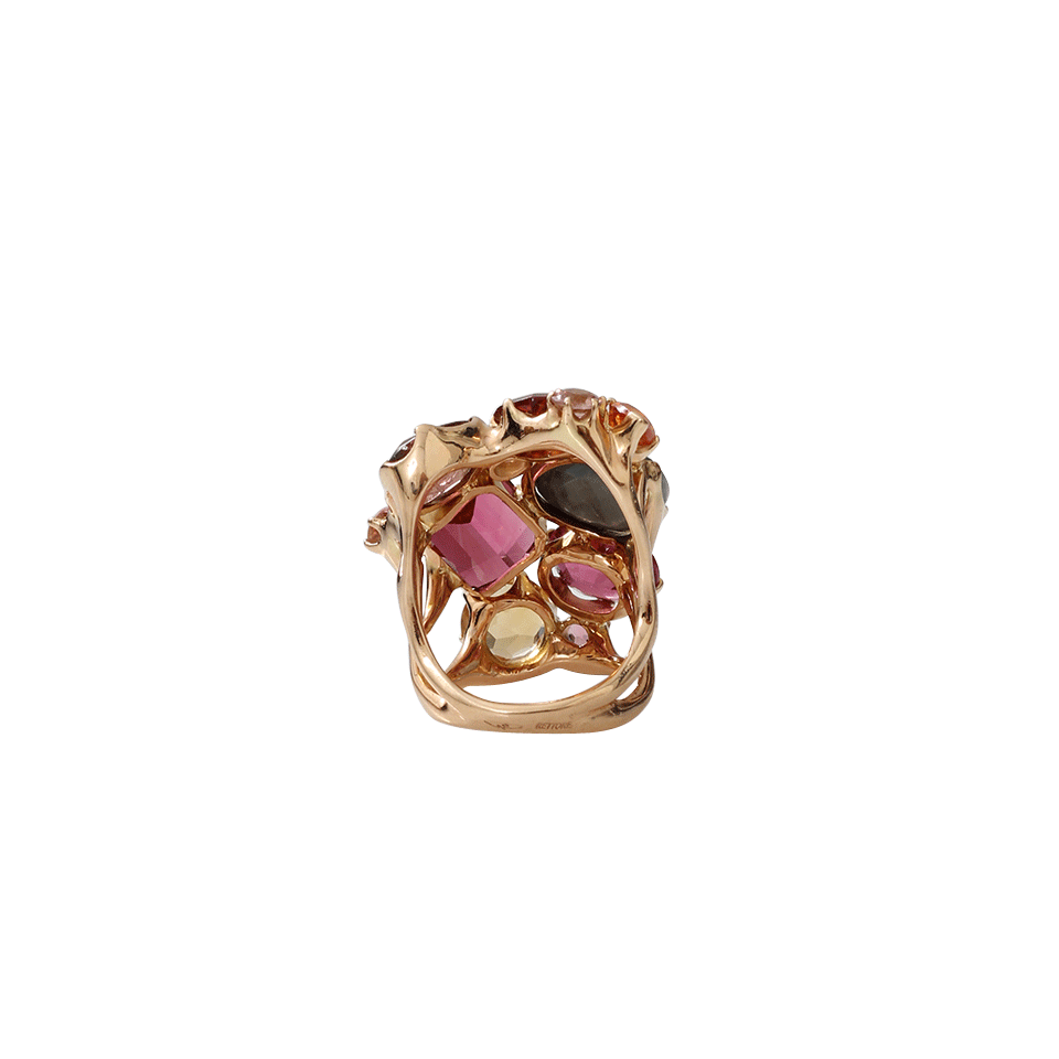 FEDERICA RETTORE-Pink Tourmaline Cluster Ring-ROSE GOLD