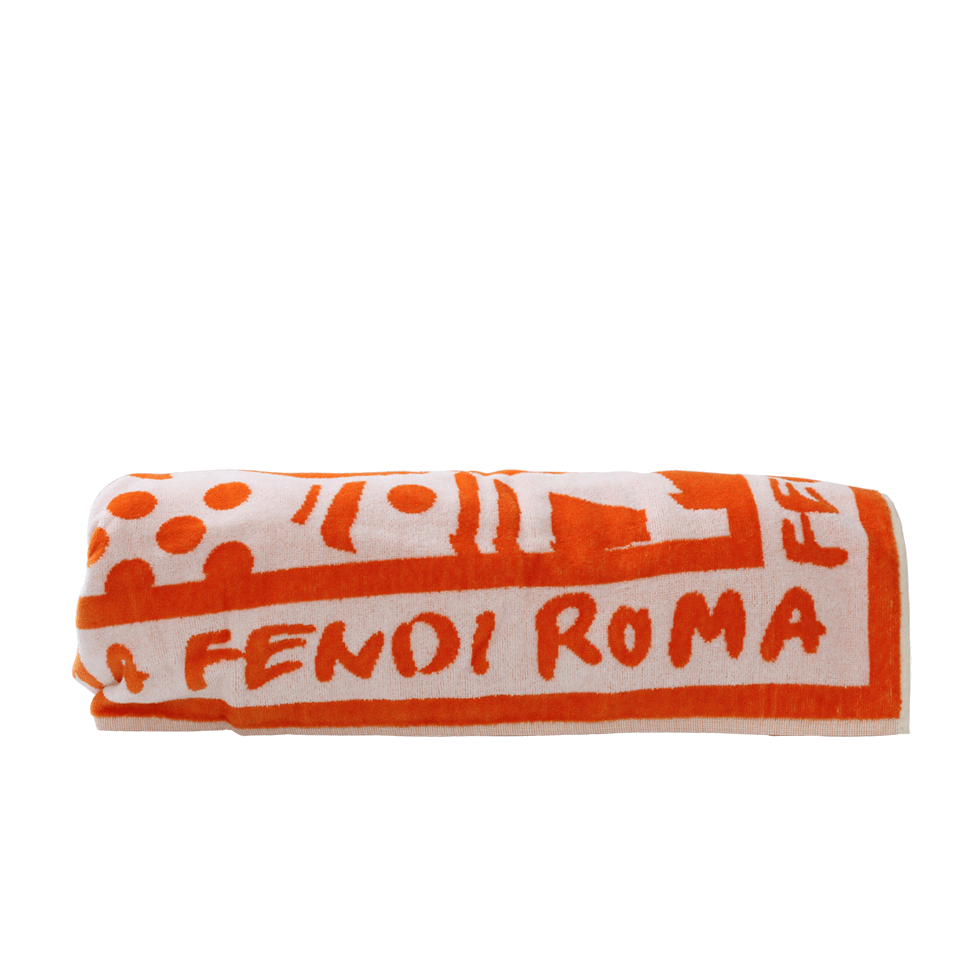 FENDI-Beach Towel-ORNG/WHT