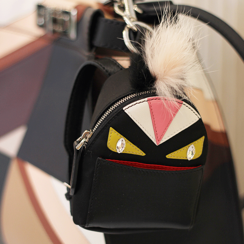 FENDI-Monster Backpack Key Charm-BLACK