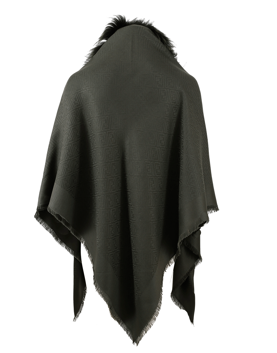 FENDI-Touch Of Fur Shawl-VERDE