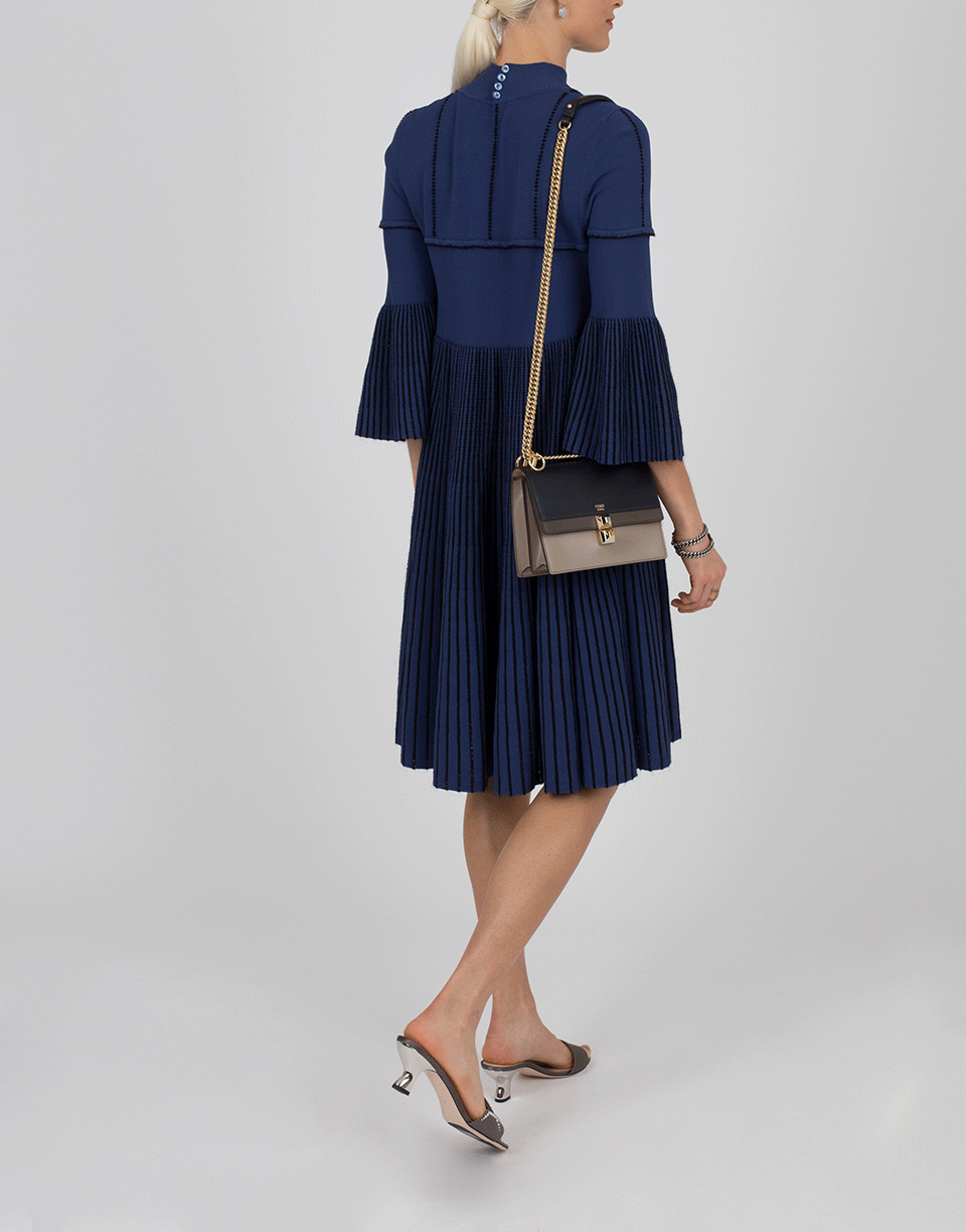FENDI-Pleated Fur Dress-