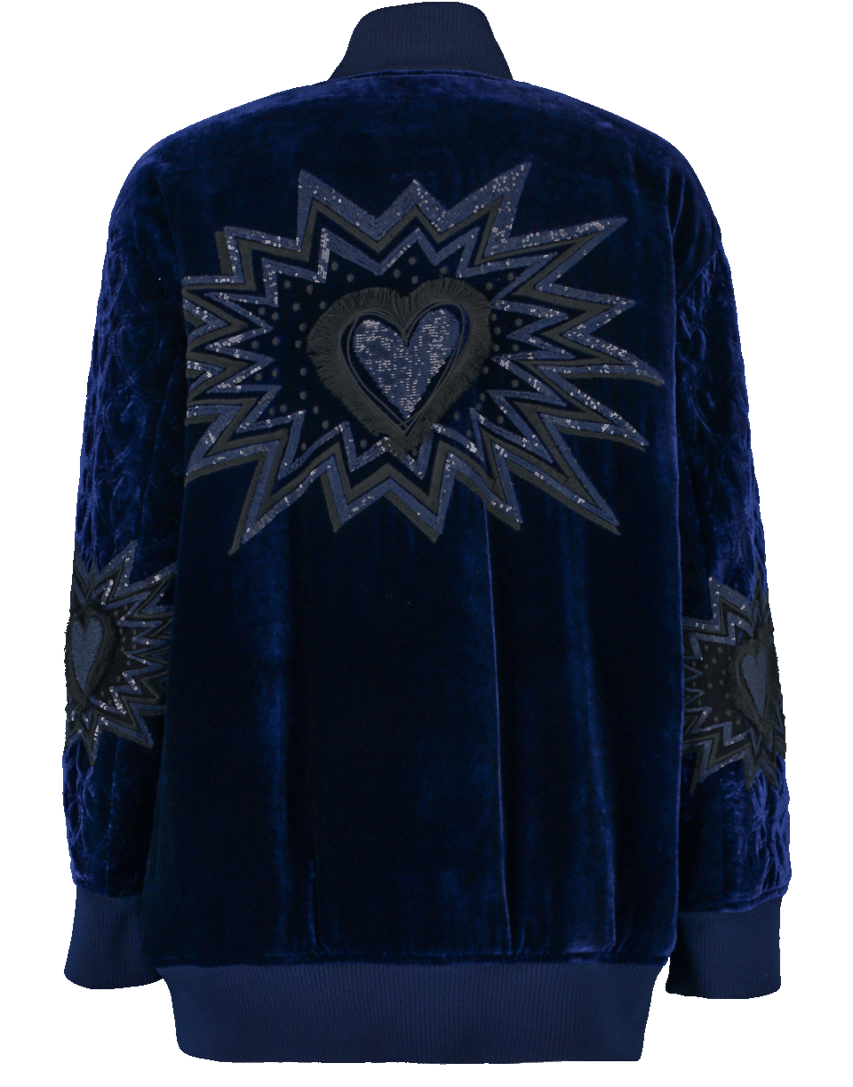 FENDI-Embroidered Velvet Bomber-MUFFIN