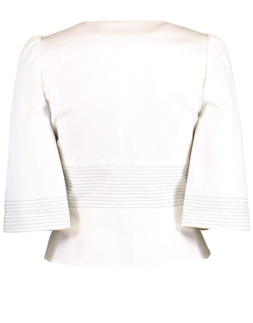 FENDI-Drill Jacket with Iconic Buttons-WHITE