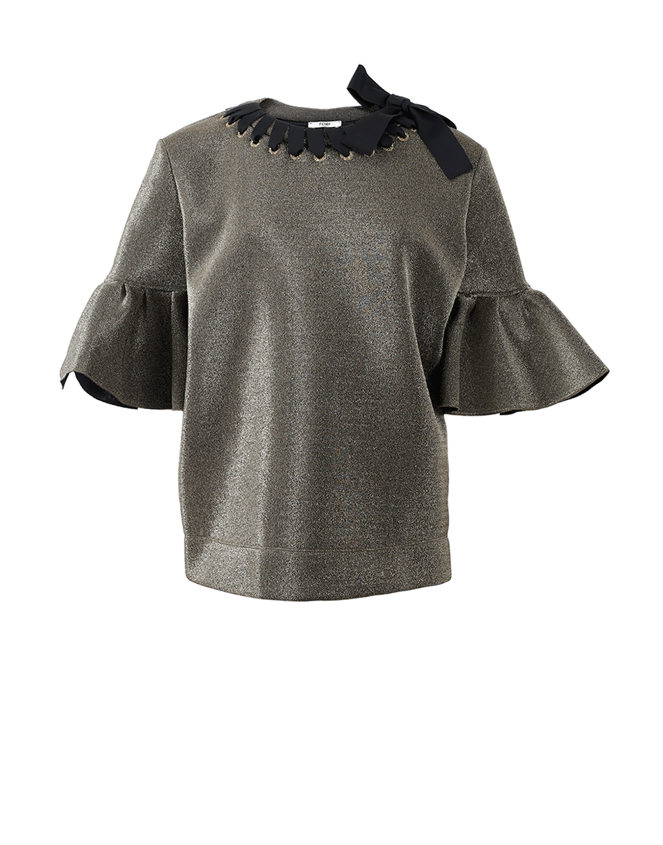 FENDI-Lace Scuba Top-