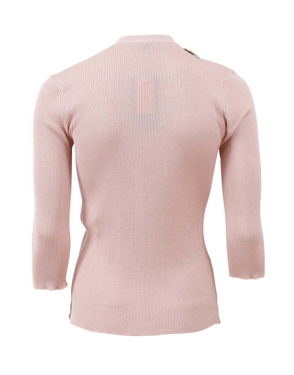 FENDI-Floral Trim Cardigan-