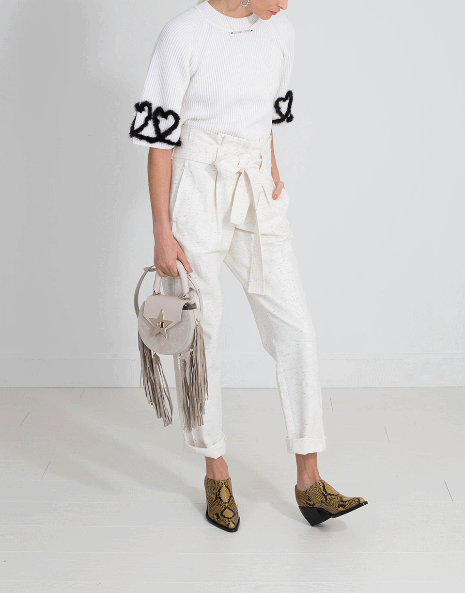 FENDI-Fur Trim Sweater-