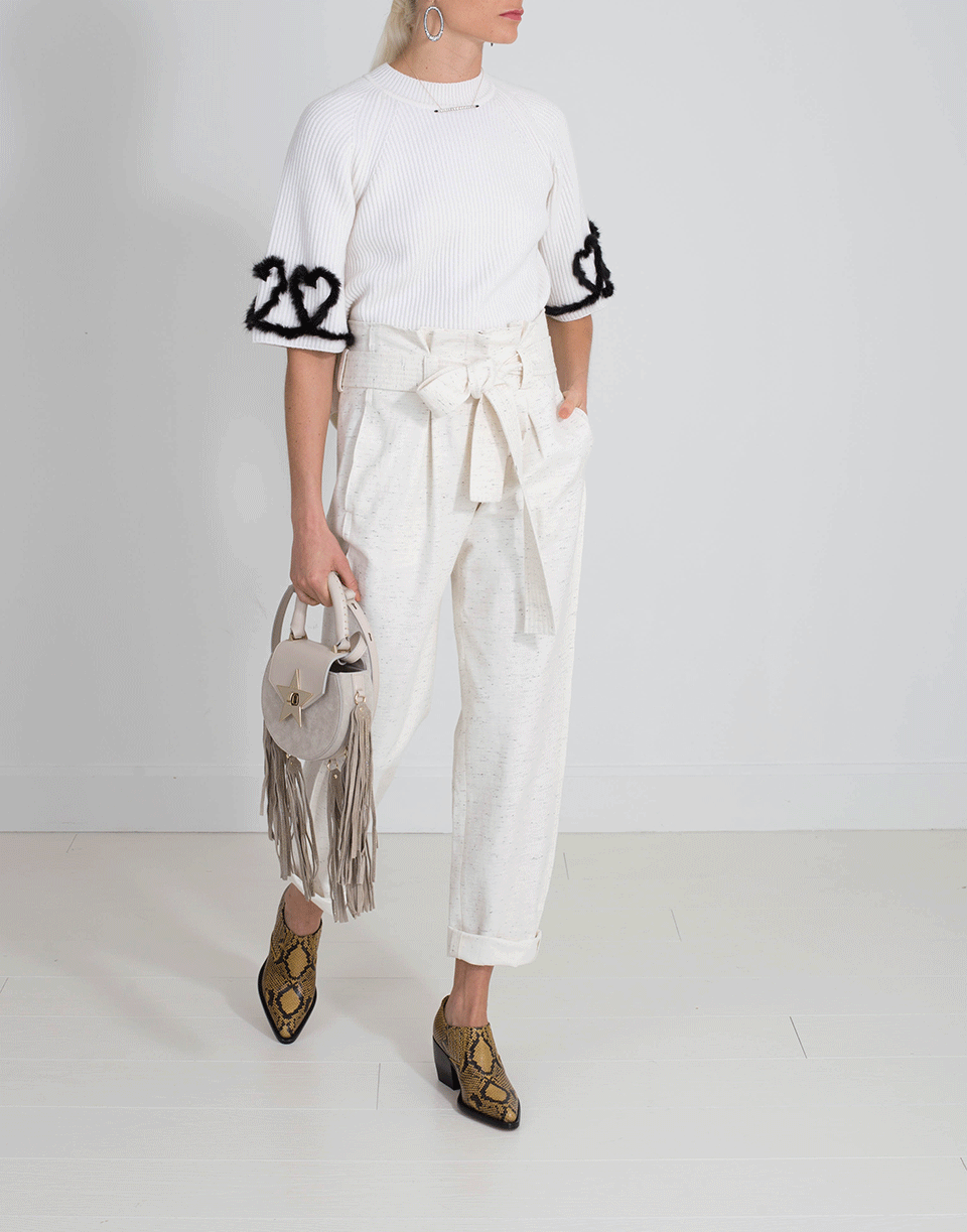 FENDI-Fur Trim Sweater-