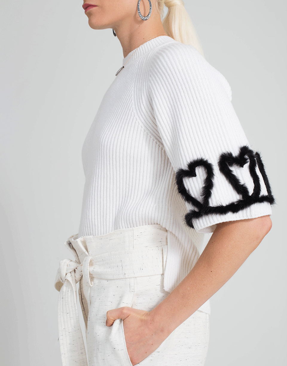 FENDI-Fur Trim Sweater-