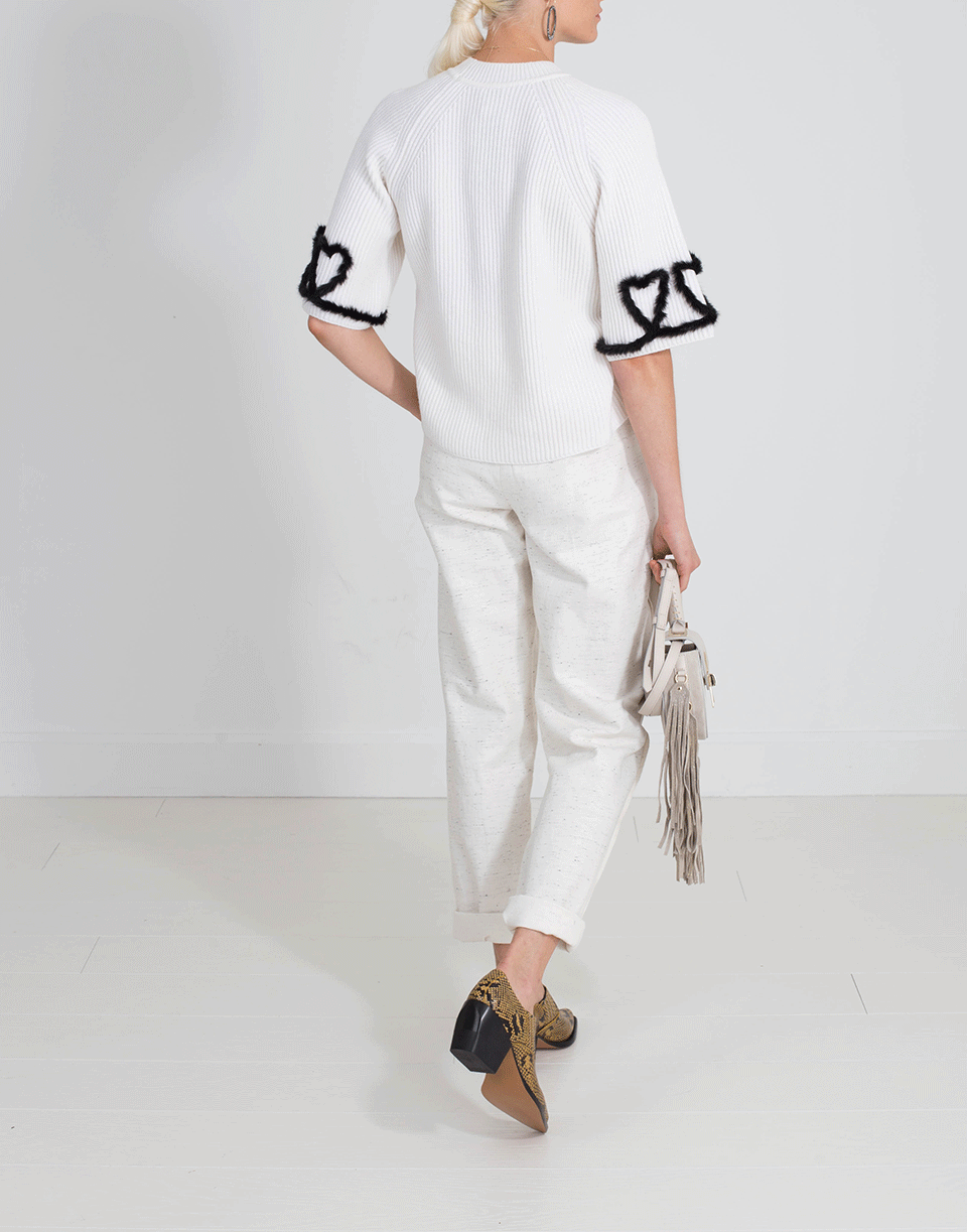FENDI-Fur Trim Sweater-