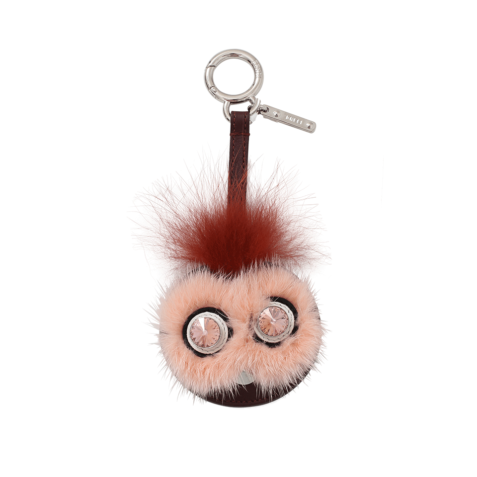 FENDI-Bug Mirror Keychain-RUST