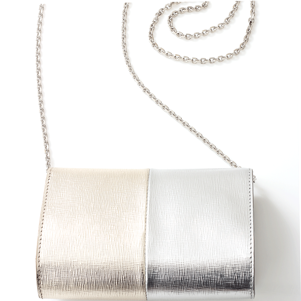 FENDI-Mini Two-Tone Bag-SLV/GLD