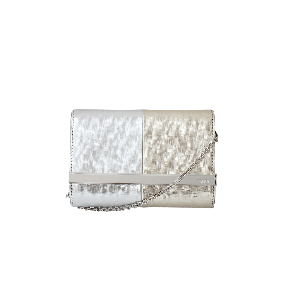 FENDI-Mini Two-Tone Bag-SLV/GLD