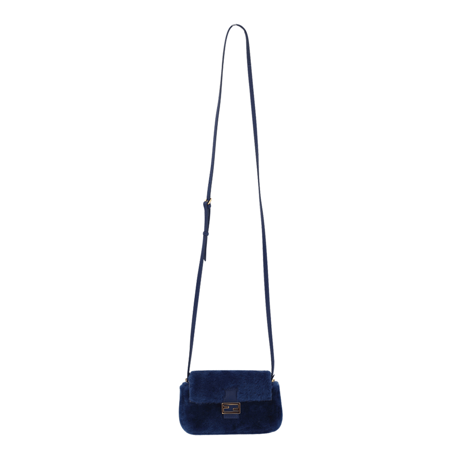 FENDI-Micro Fur Baguette-BLUE