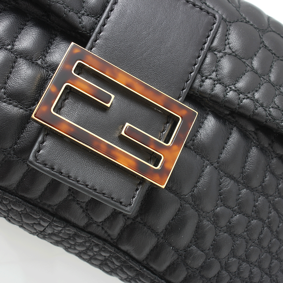 FENDI-Baguette Shoulder Bag-BLACK