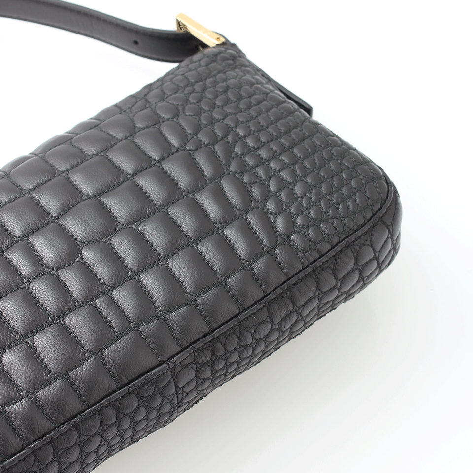 FENDI-Baguette Shoulder Bag-BLACK