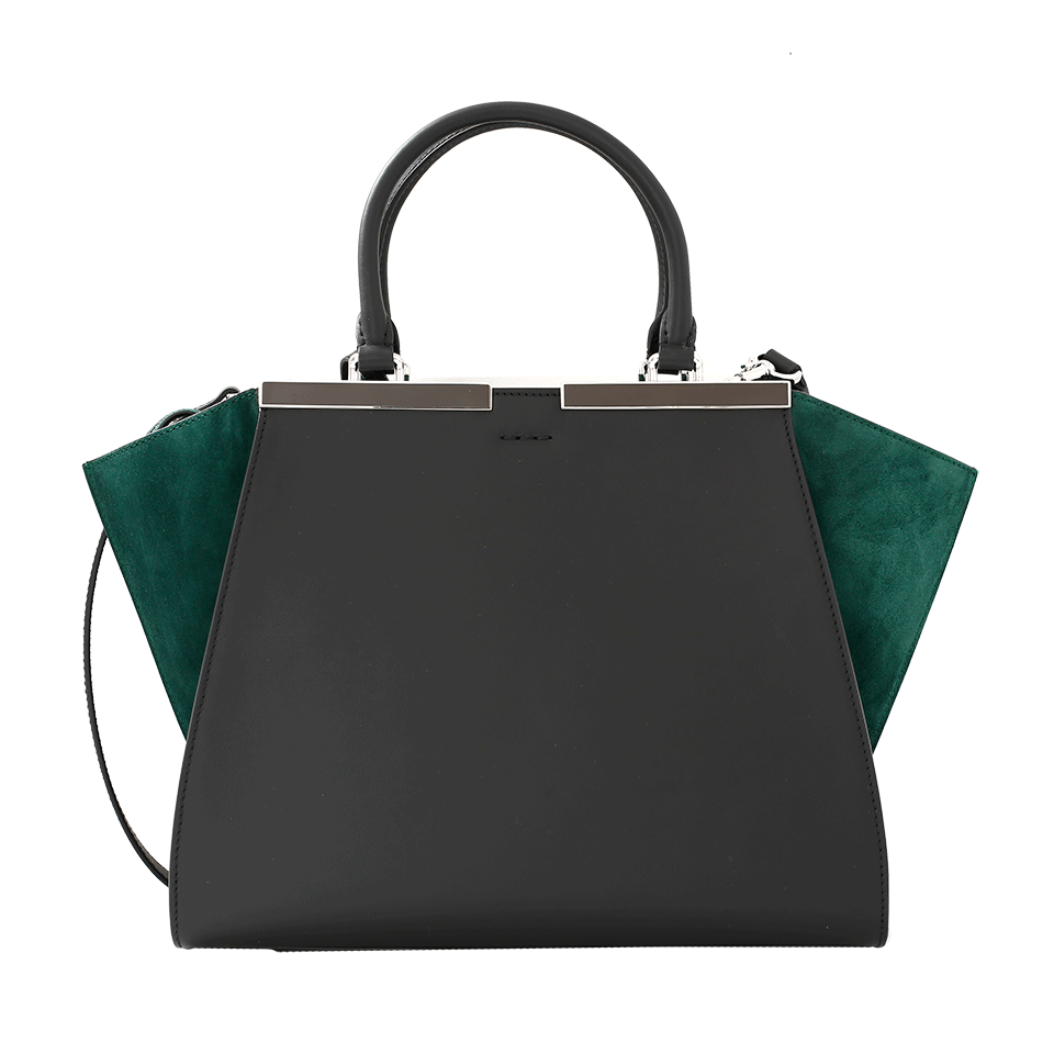 FENDI-3Jours Suede Bag-BLK/GRN