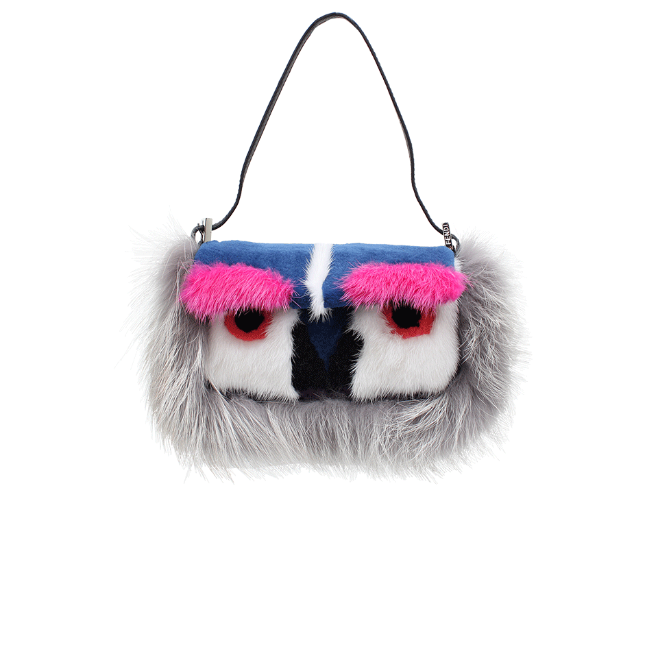 FENDI-Mini Monster Baguette Bag-BLUE