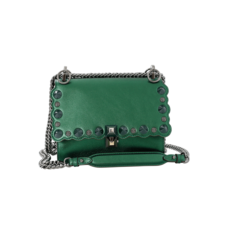 FENDI-Metallic Mini Kan I-EMERALD