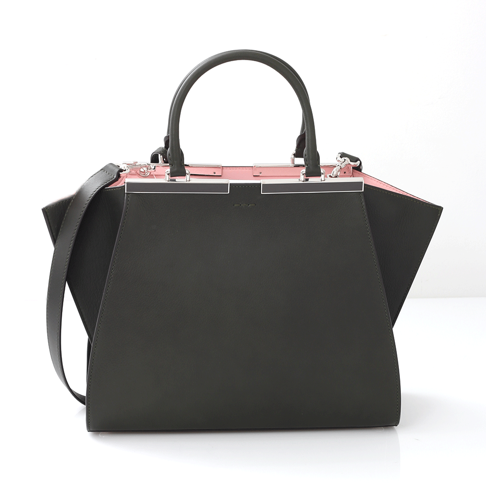 FENDI-Petite 3Jours Shopper-GRN/PNK