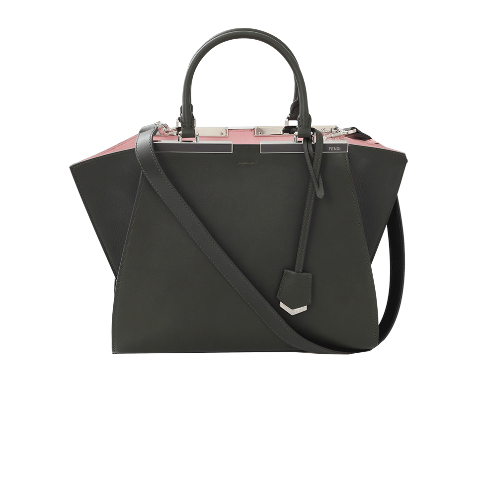 FENDI-Petite 3Jours Shopper-GRN/PNK