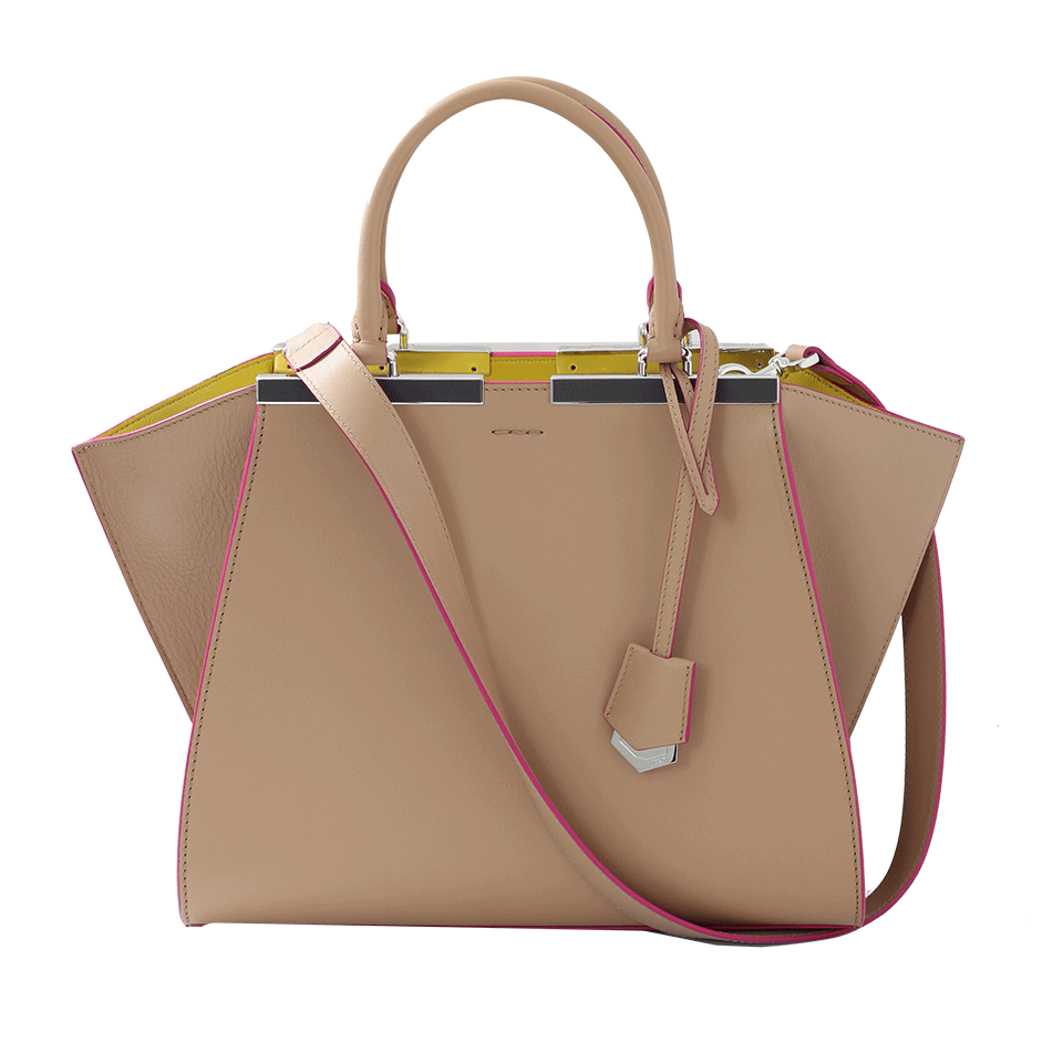 FENDI-3Jours Shopper Bag-LIME/TAN