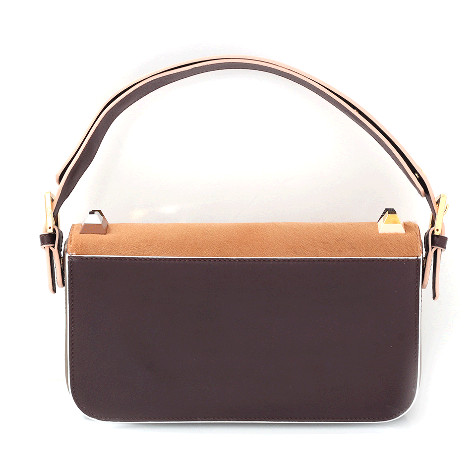 FENDI-Studded Pony 3Baguette-LT BROWN