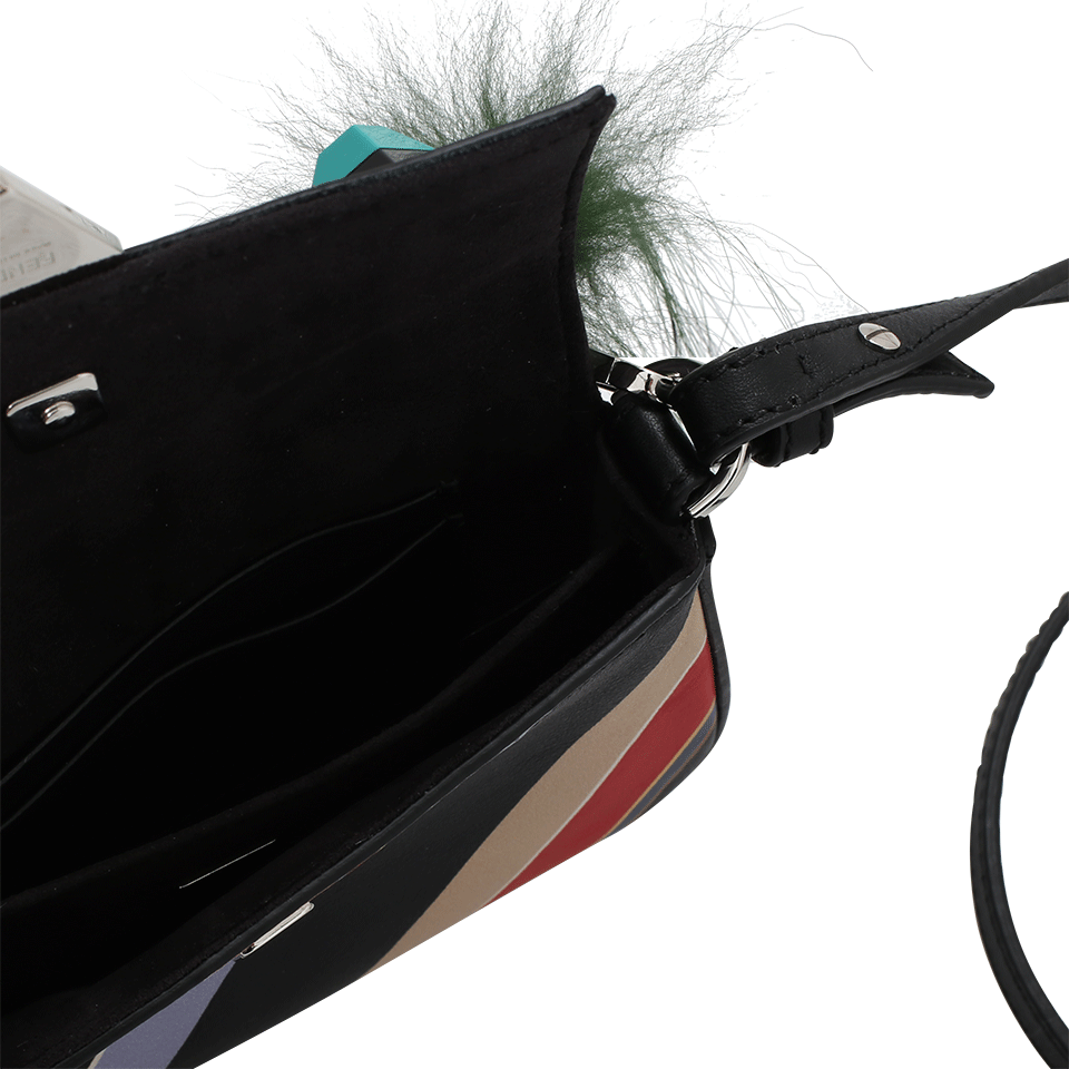 FENDI-Printed Fur Micro Baguette-MULTI