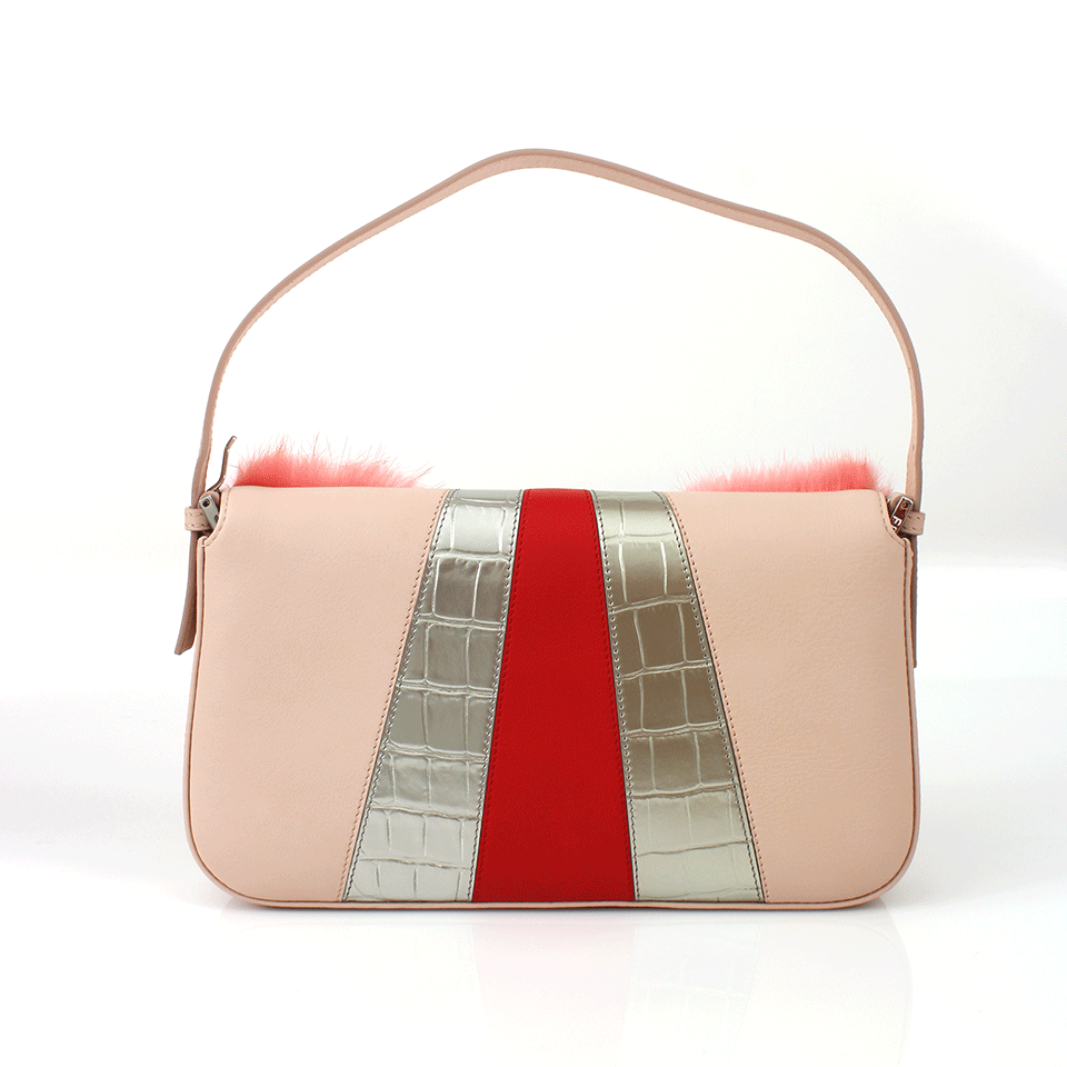 FENDI-Baguette Shoulder Bag-PNK/SLVR