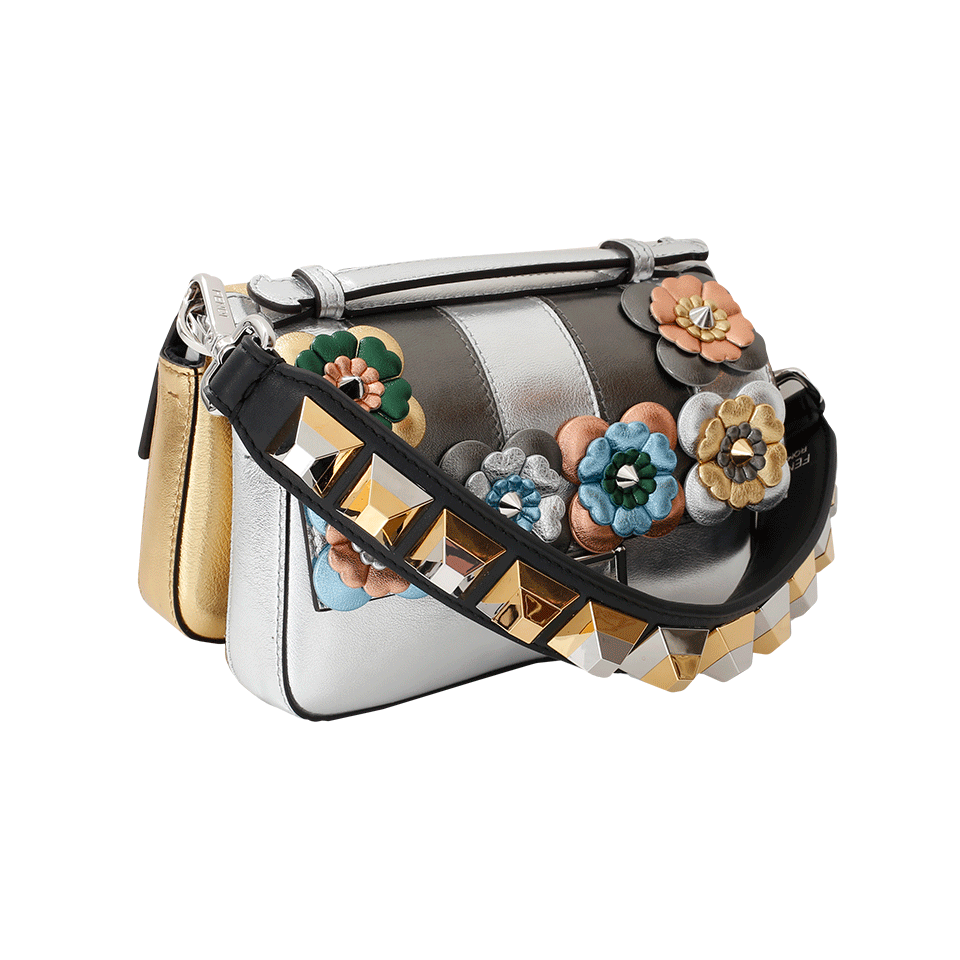FENDI-Micro Metallic Double Baguette-SILVER