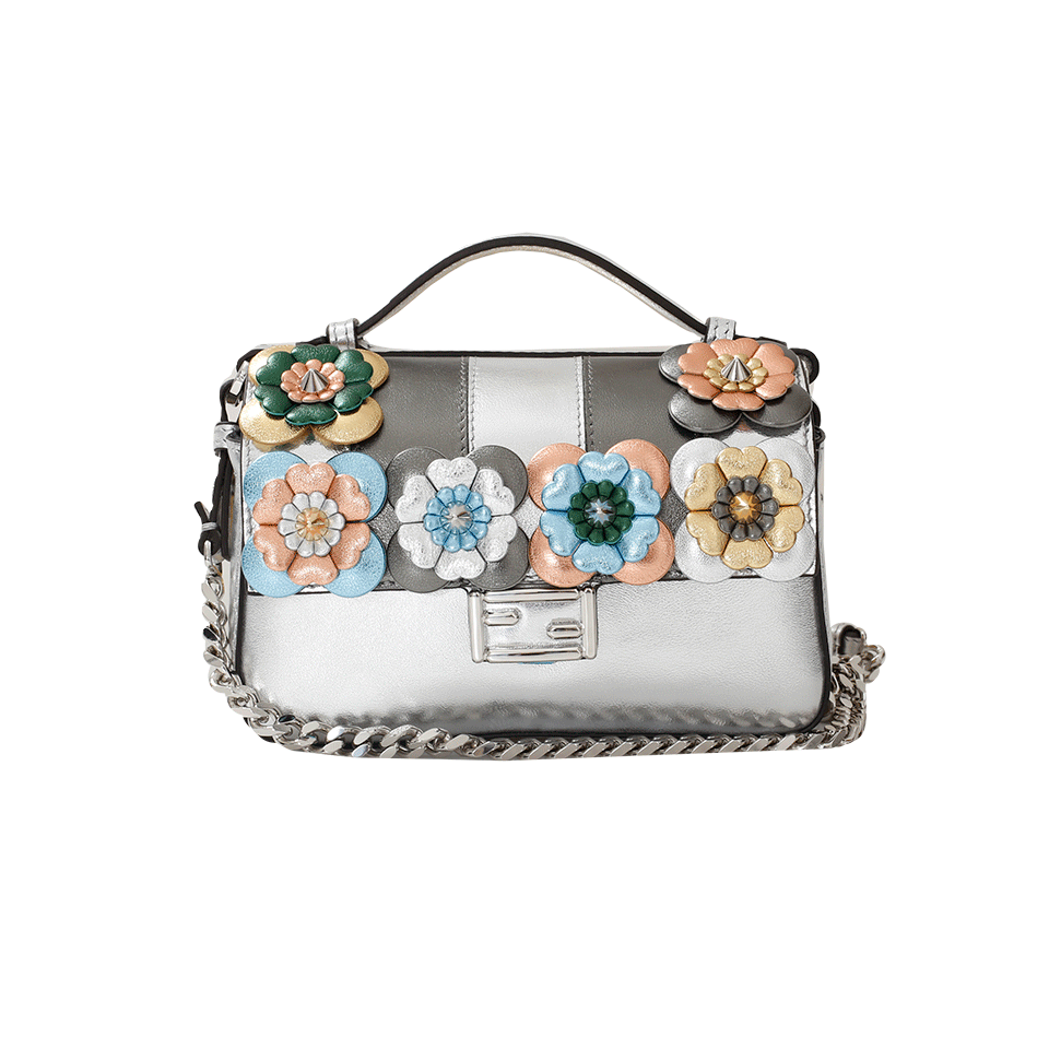 FENDI-Micro Metallic Double Baguette-SILVER