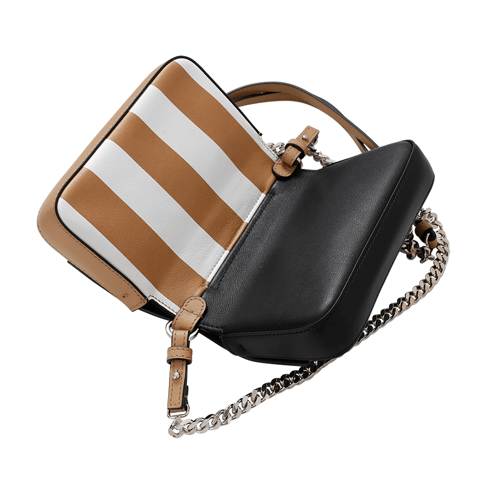 FENDI-Floral Micro Baguette-WHT/BLK