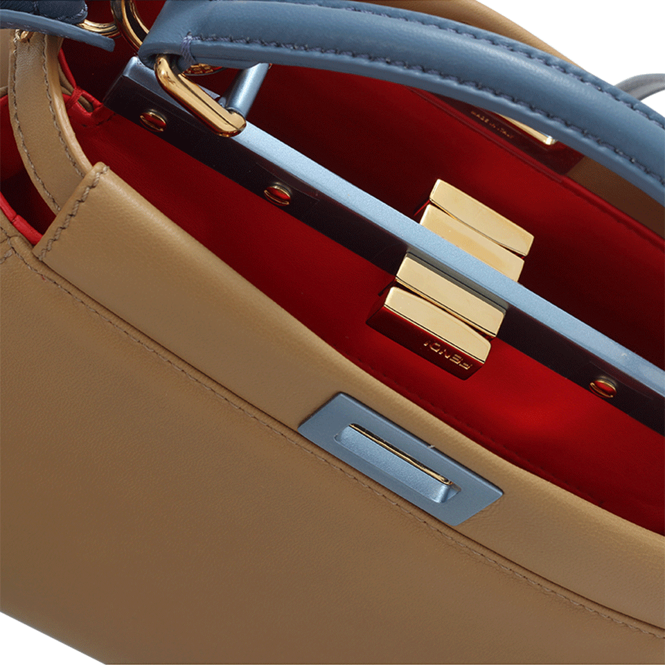 FENDI-Mini Peekaboo Purse-BEIGE