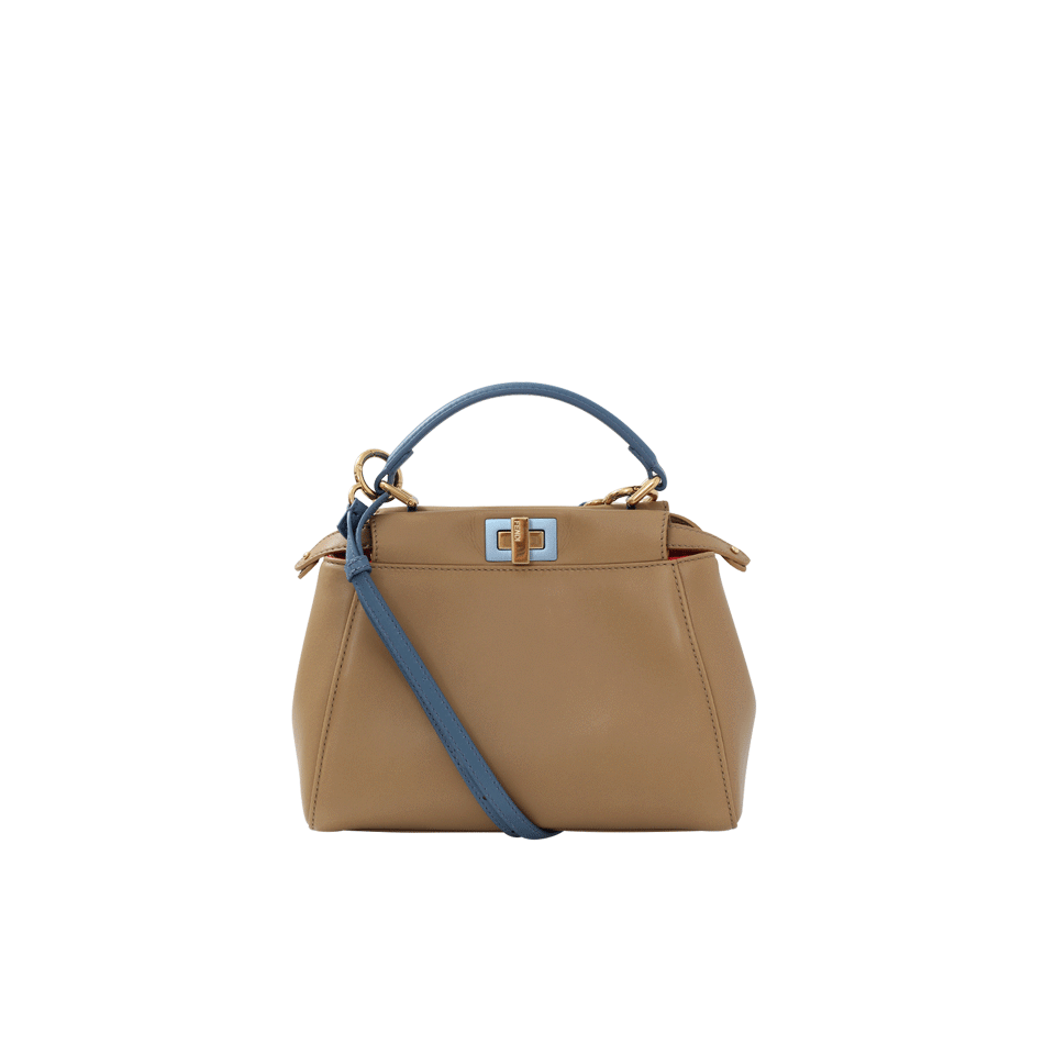 FENDI-Mini Peekaboo Purse-BEIGE