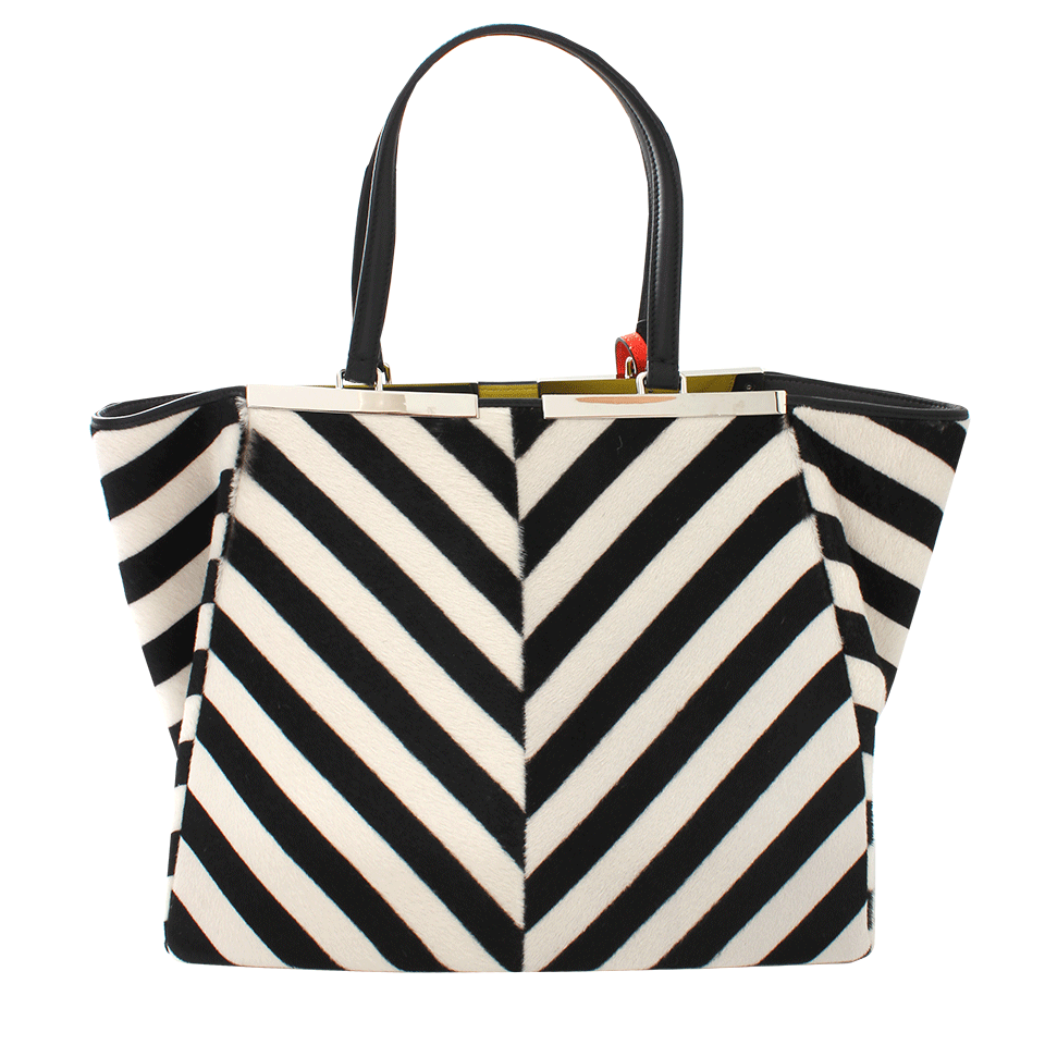 FENDI-2Jours Grande Shopping Bag-LATT/BLK