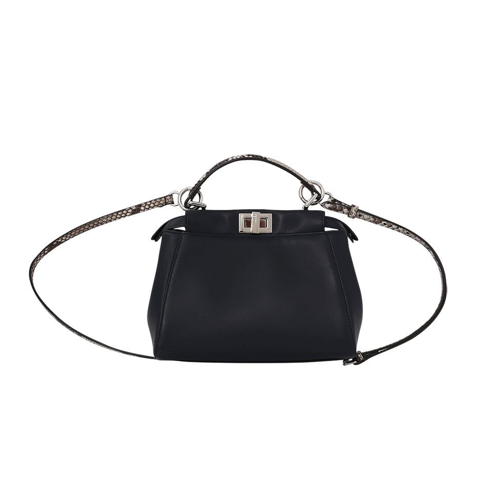 FENDI-Python Handle Mini Peekaboo-OCEAN
