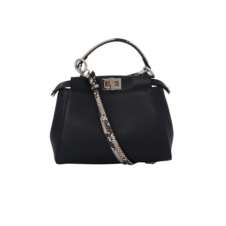 FENDI-Python Handle Mini Peekaboo-OCEAN