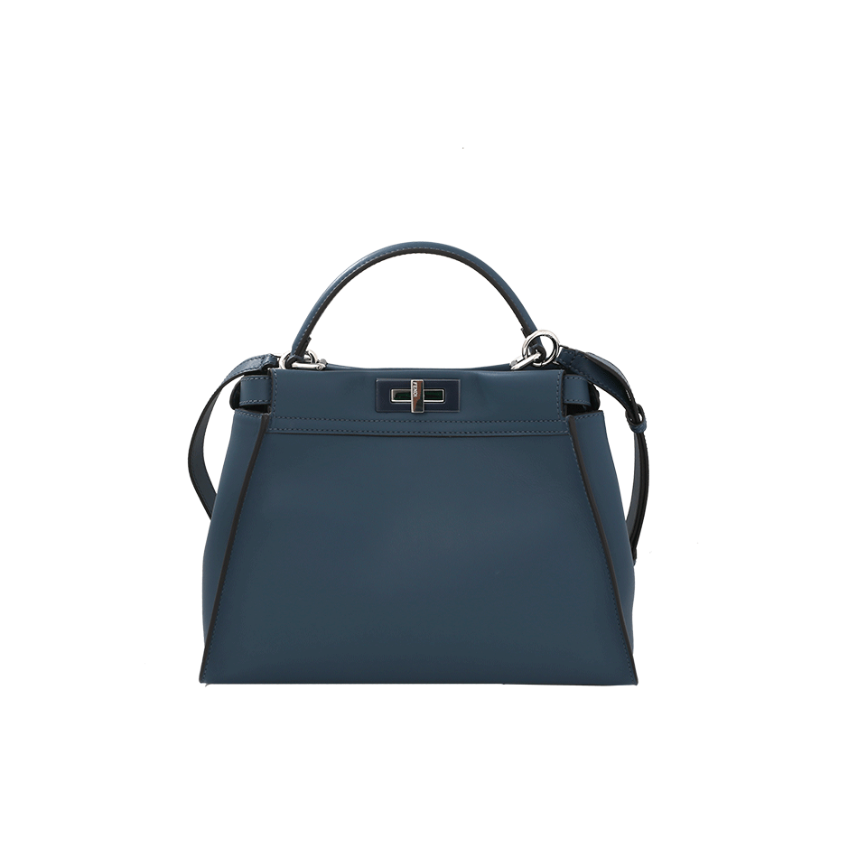 FENDI-Embroidered Peekaboo-PEACOCK