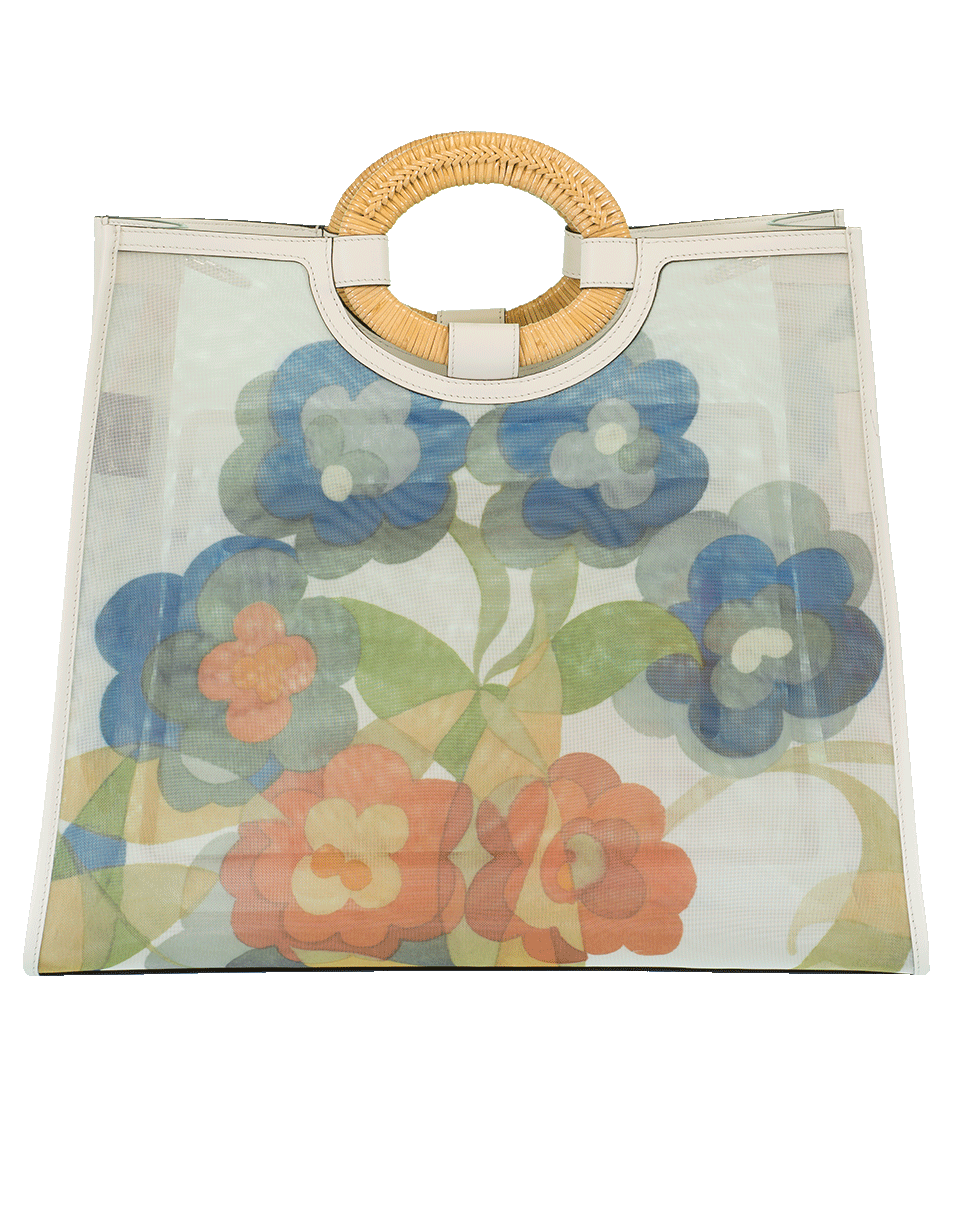 FENDI-Flowers Shopping Bag-WHITE