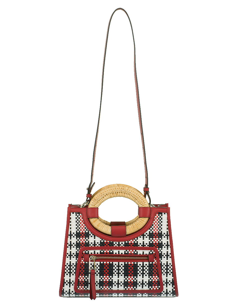 FENDI-Runaway Shopping Mini Tartan Bag-WHT/BLUE