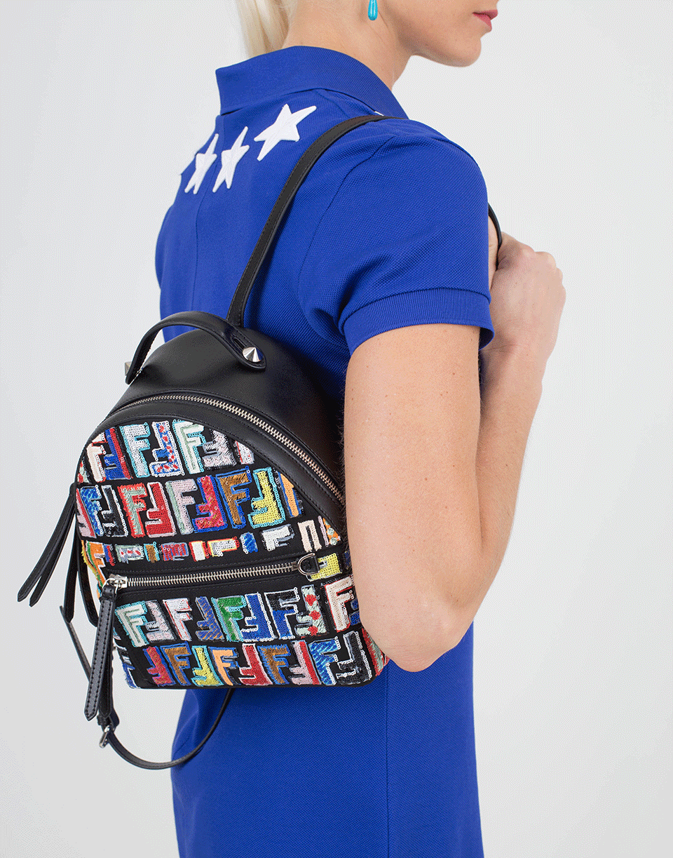 FENDI-Mini Backpack-BLACK