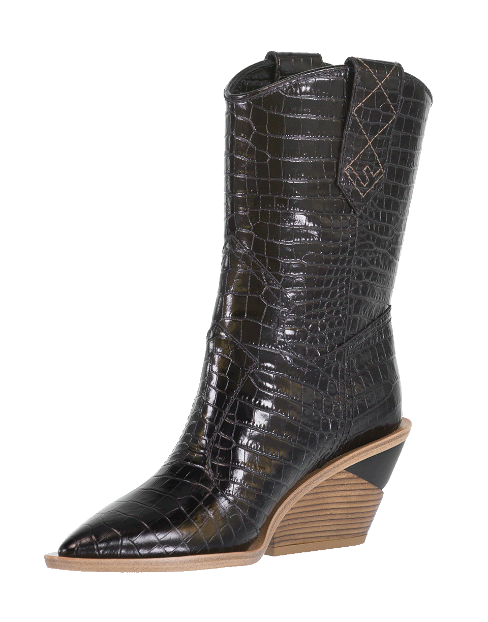 FENDI-Stamped Crocodile Boot-