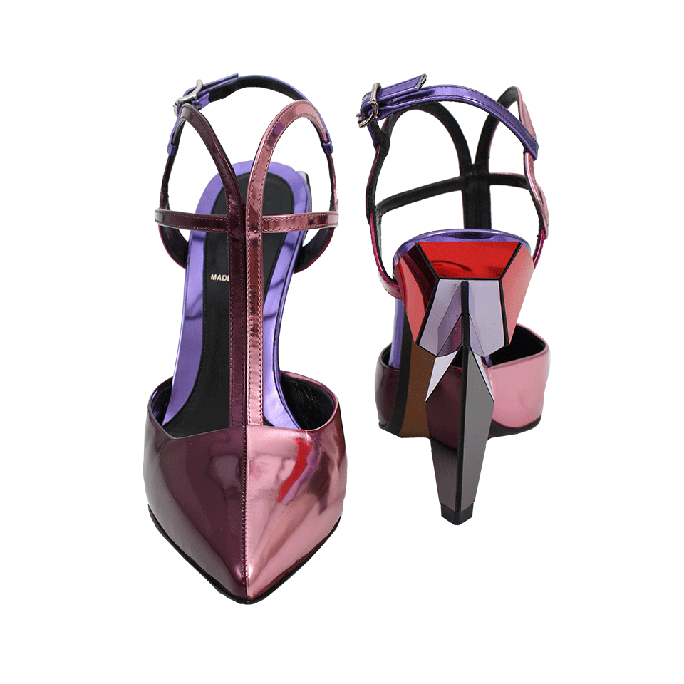 FENDI-T-Strap Diamond Sandal-