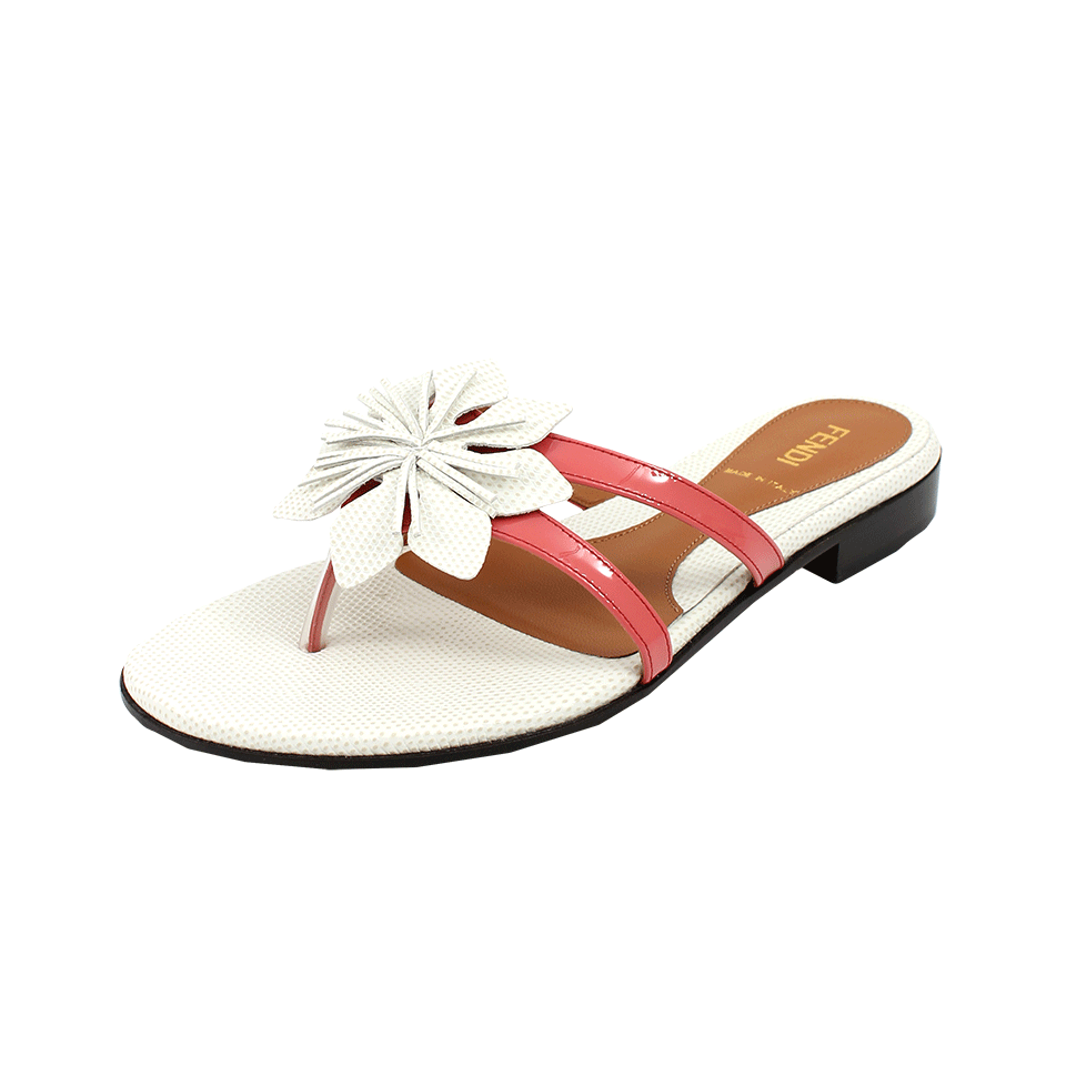 FENDI-Petunia Jungle Flower Thong Sandal-