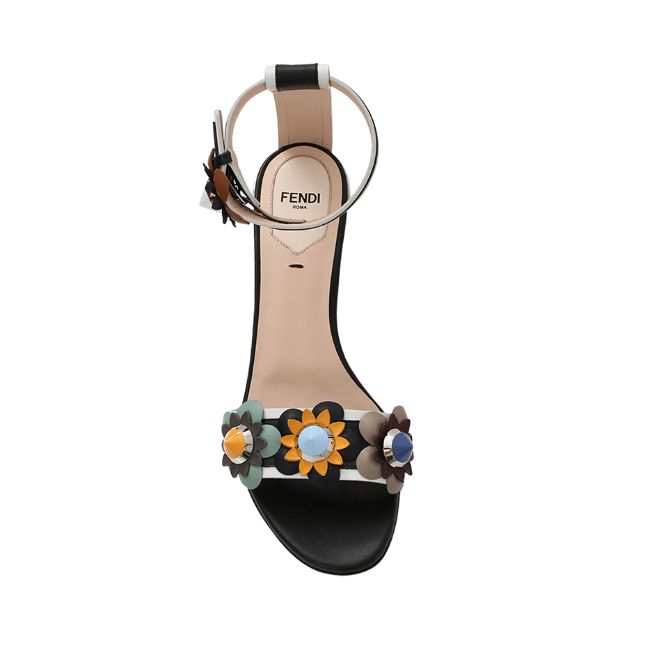 FENDI-Flowerland Block Sandal-