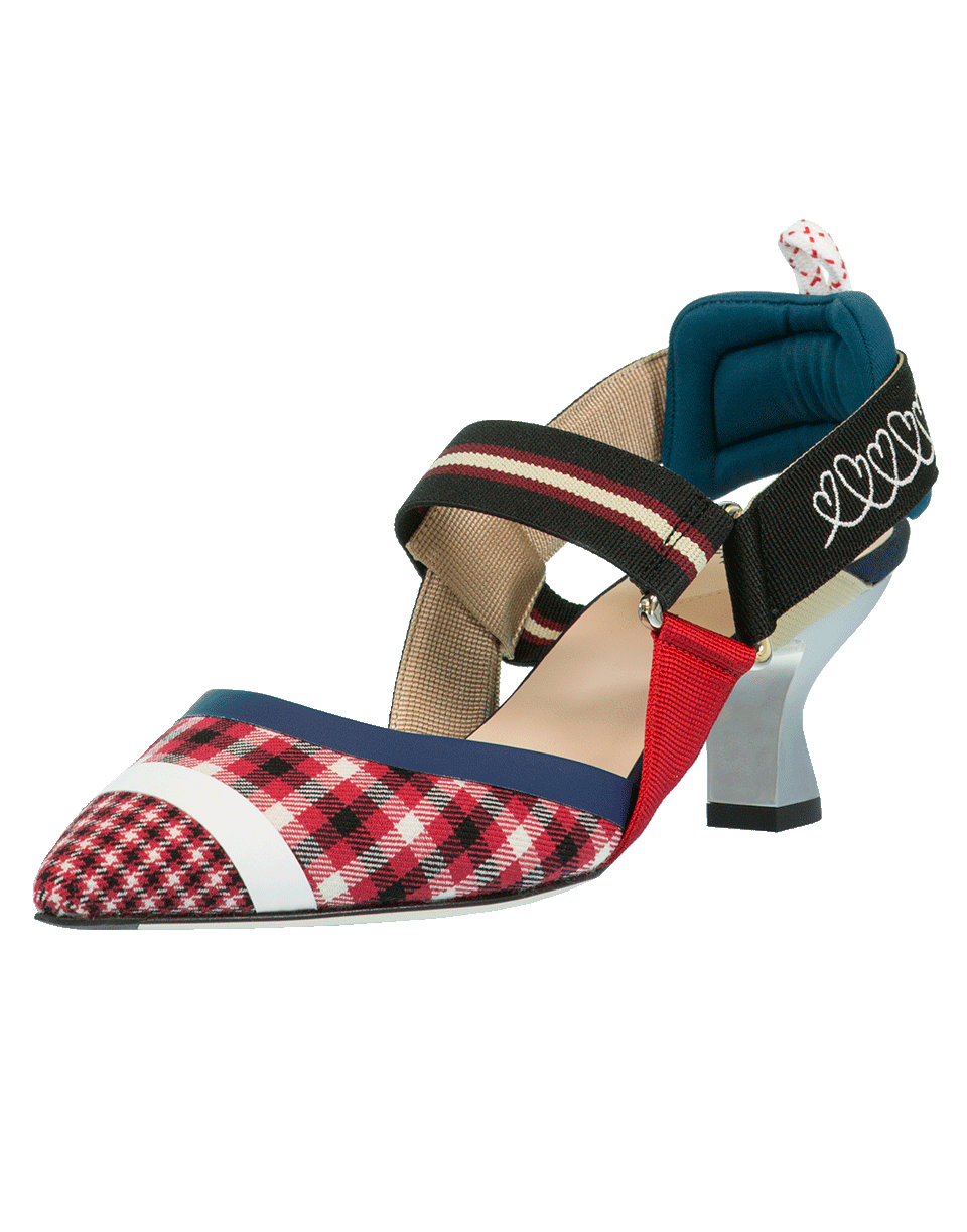 FENDI-Colibri Gingham Slingback-