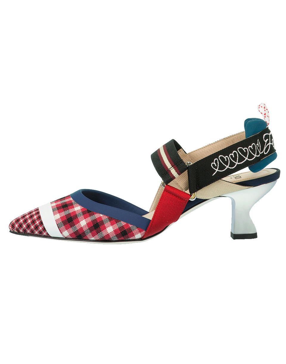 FENDI-Colibri Gingham Slingback-