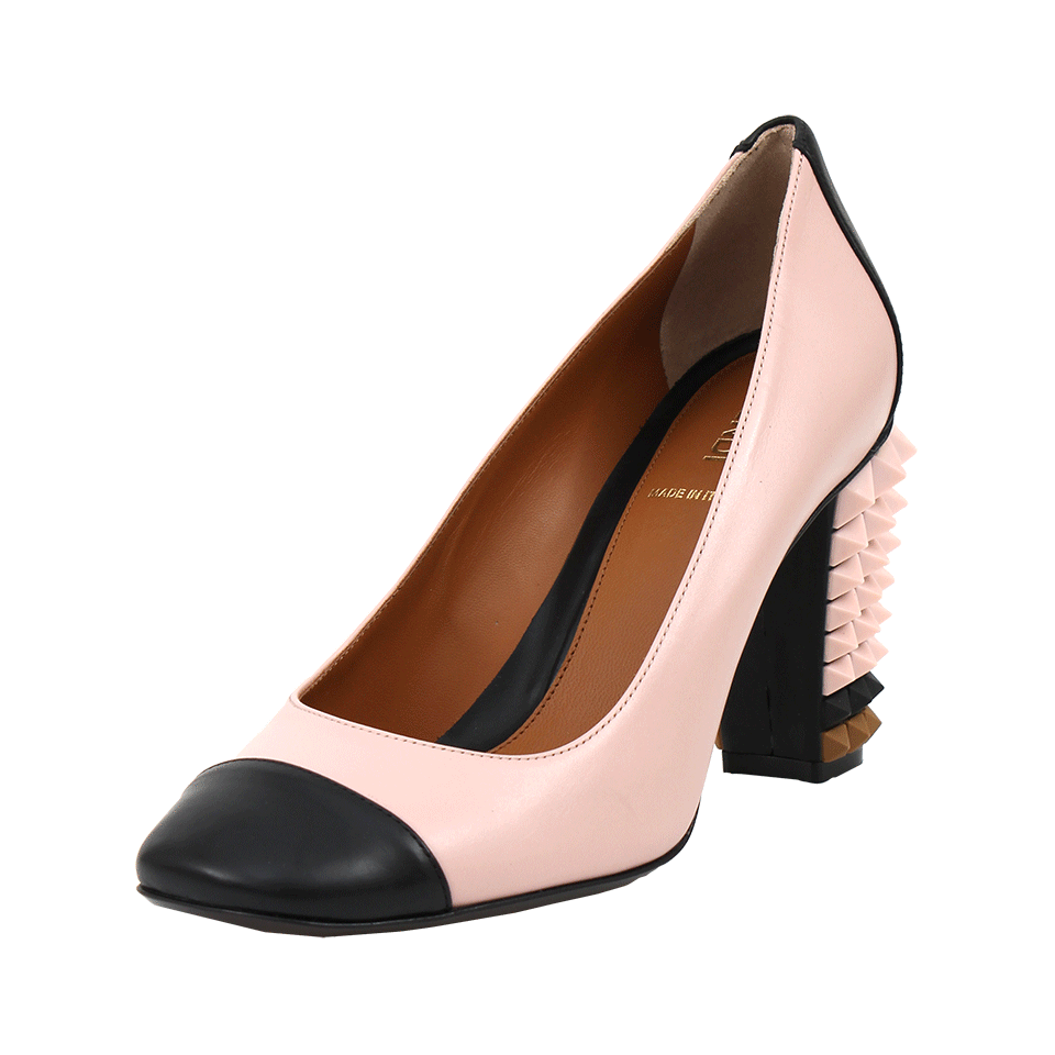 FENDI-Cap Toe Stud Heel Pump-