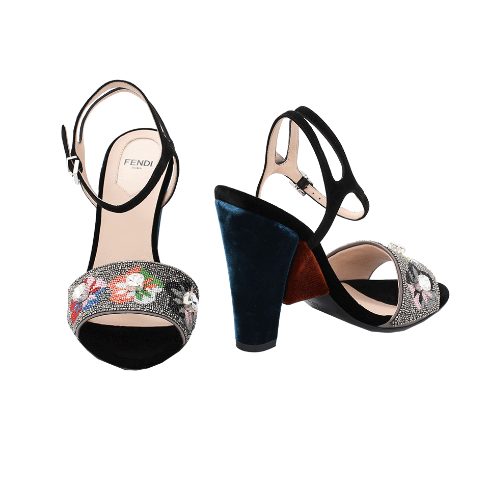 FENDI-Fantasia Floral Beaded Sandal-
