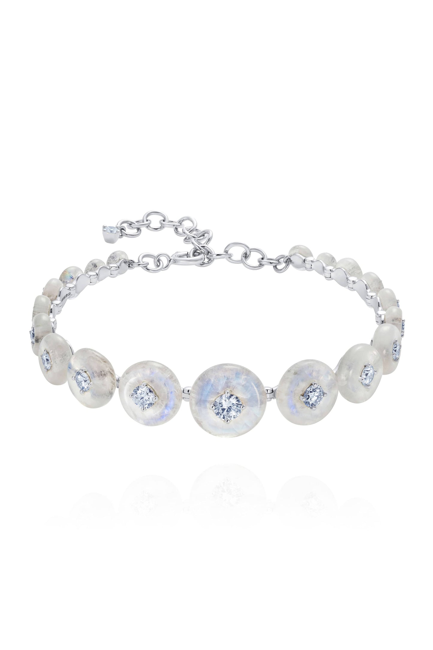 FERNANDO JORGE-Moonstone Surrounding Bracelet-WHITE GOLD