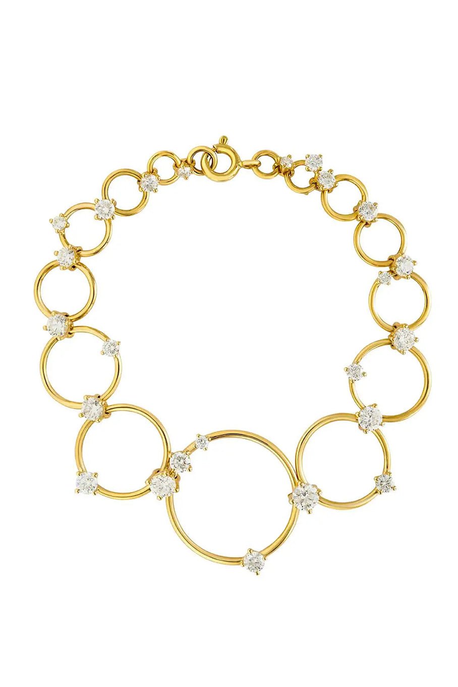 FERNANDO JORGE-Diamond Aerial Loop Bracelet-YELLOW GOLD
